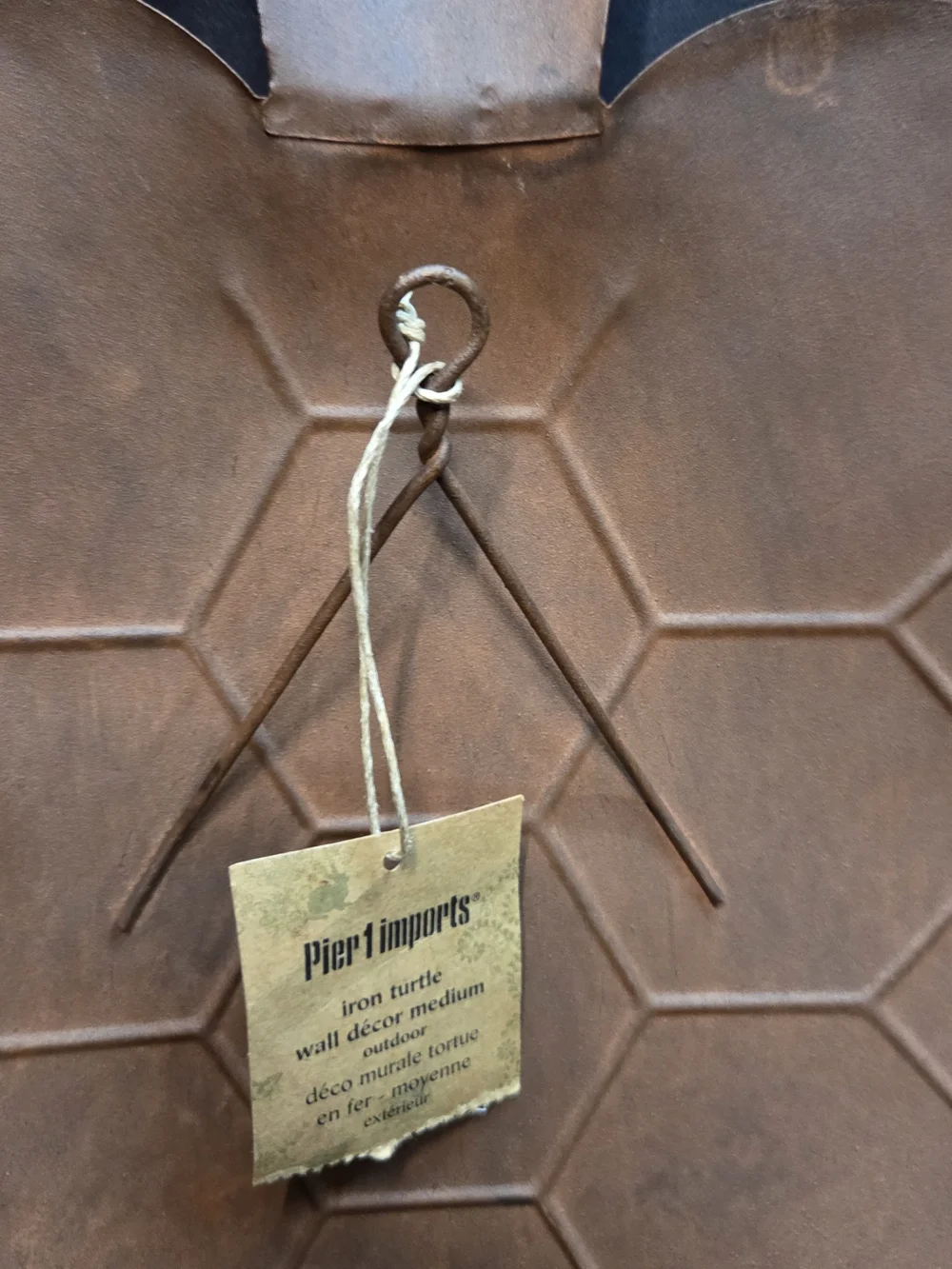 Pier 1 Rustic Brown Metal Sea Turtle Wall Décor